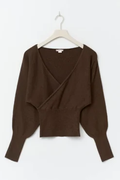 14+ fitted wrap sweater
