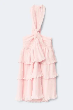 14+ halterneck frill dress