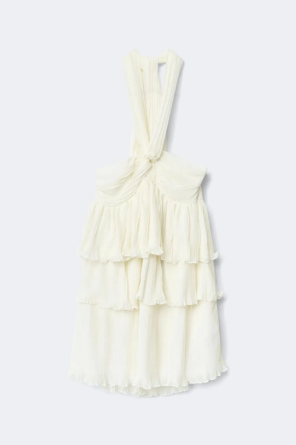 14+ halterneck frill dress