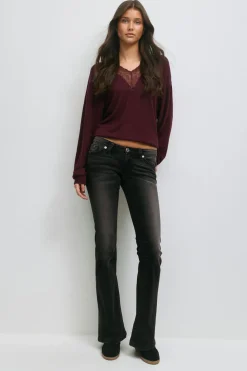 14+ hip hug flare jeans