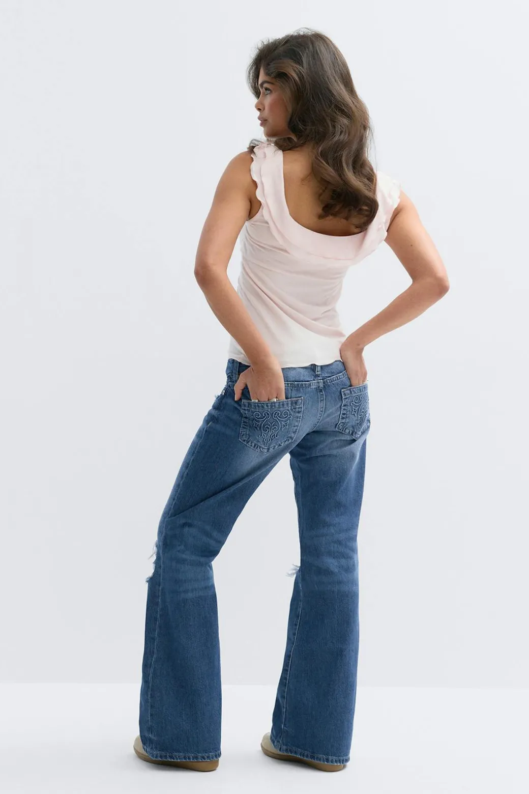 14+ hip hug loose jeans petite