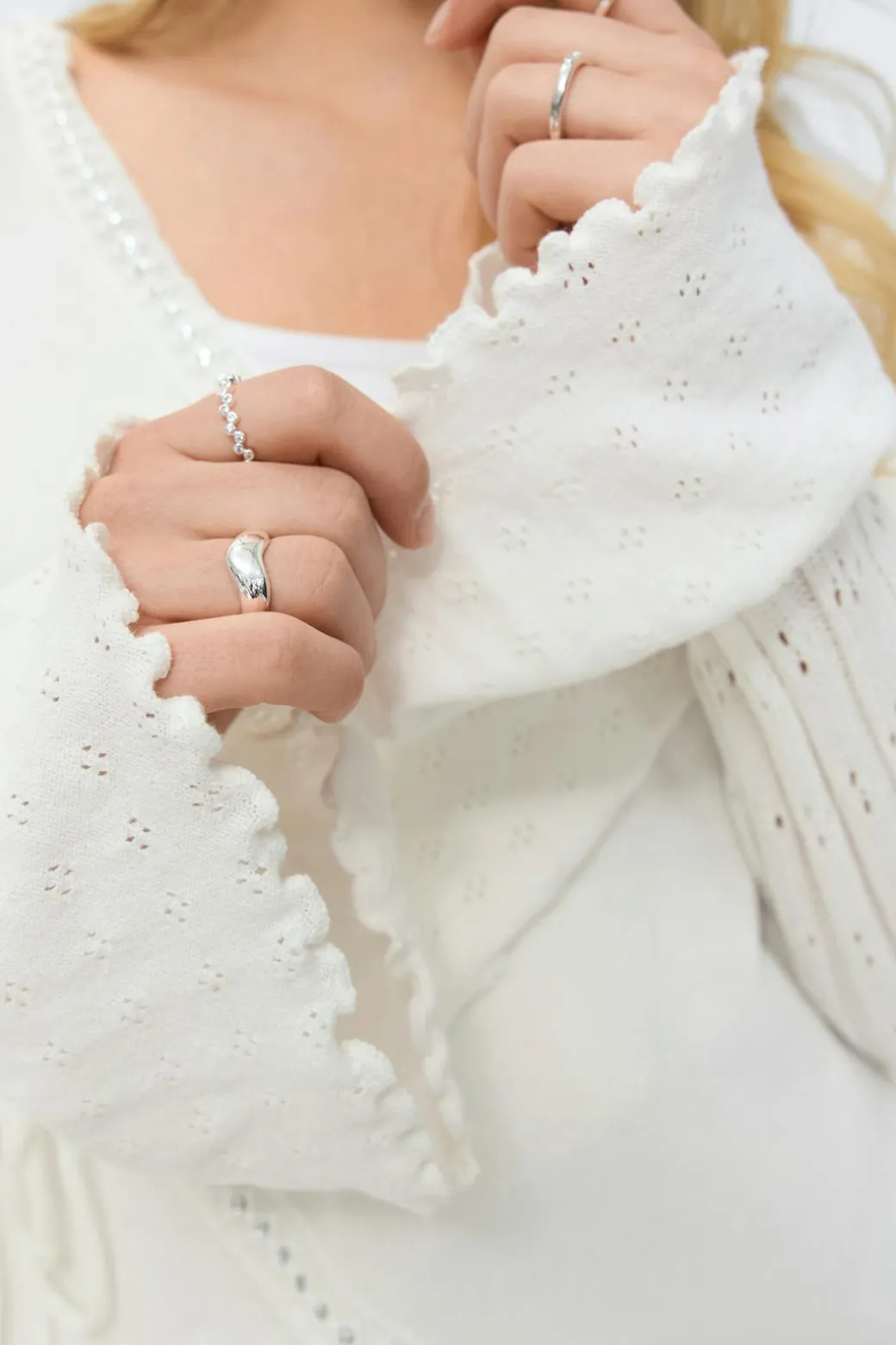 14+ knitted frill cardigan