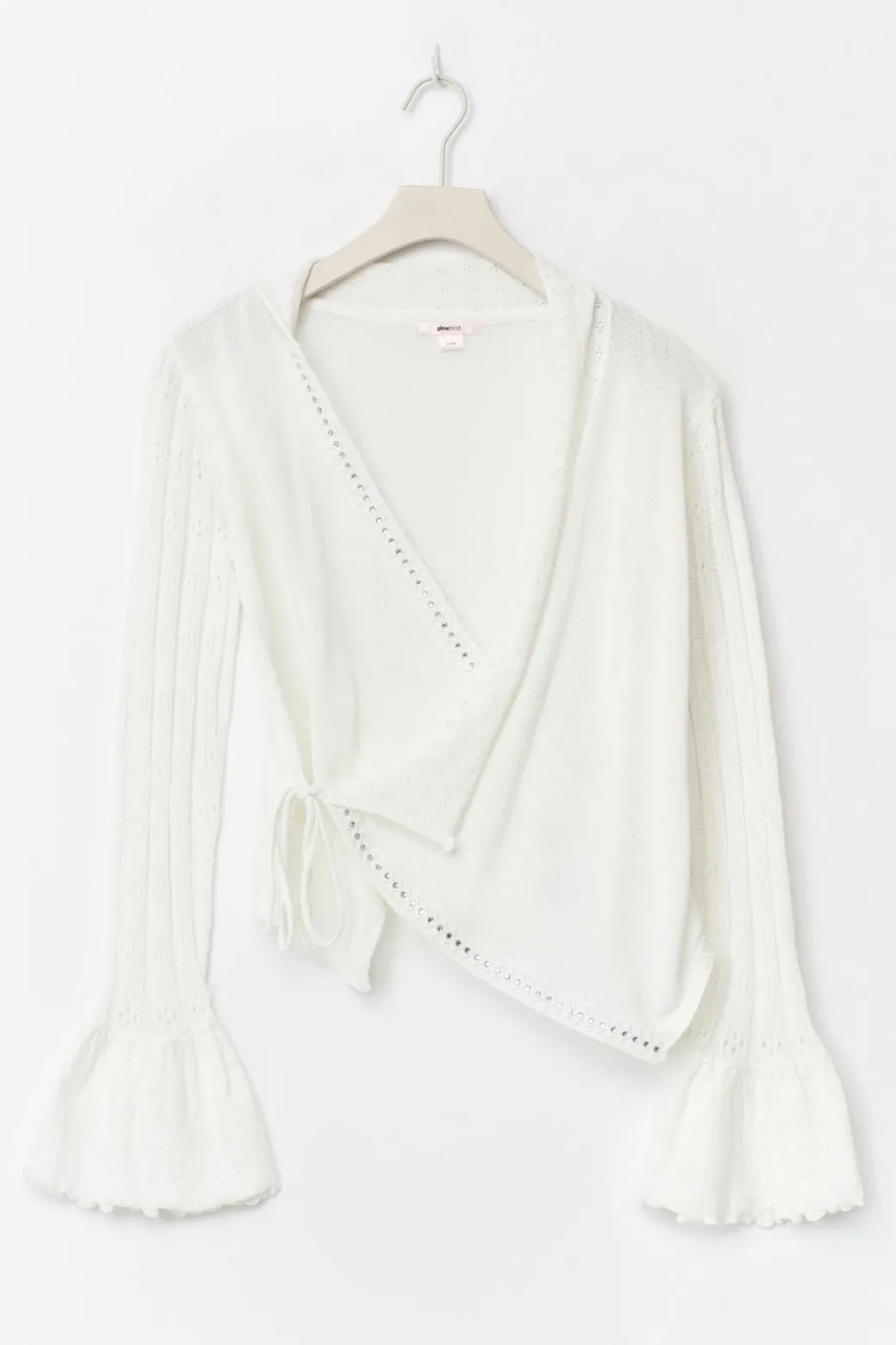 14+ knitted frill cardigan