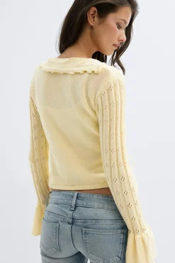 14+ knitted frill cardigan