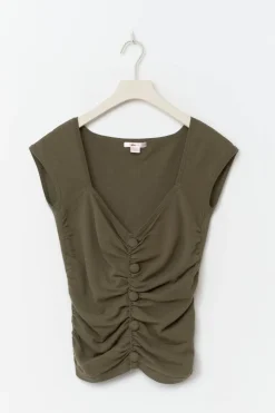 14+ knitted ruched top