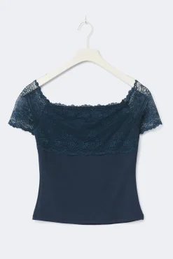 14+ lace detail top