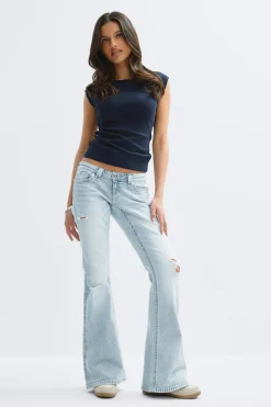 14+ low rise flare jeans