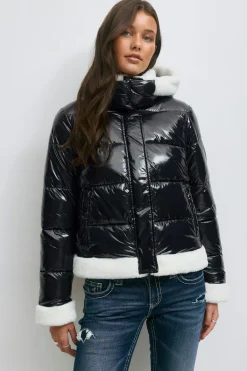 14+ padded fur jacket