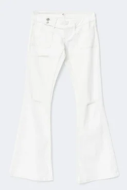 14+ pleated flare jeans