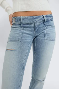 14+ pleated flare jeans