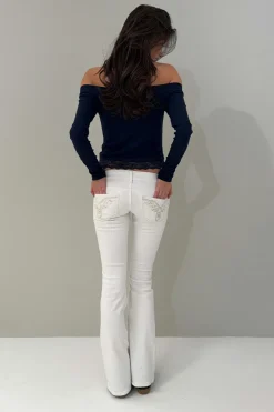 14+ pleated flare jeans tall