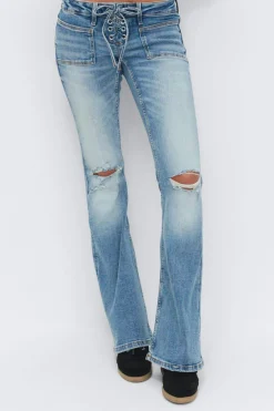 14+ pleated tie jeans tall