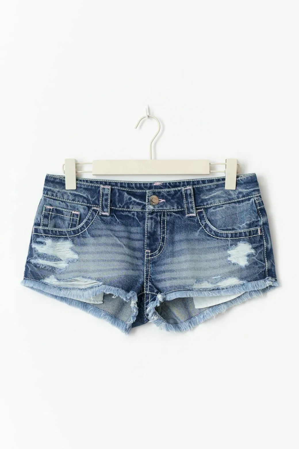 14+ xtra low denim shorts