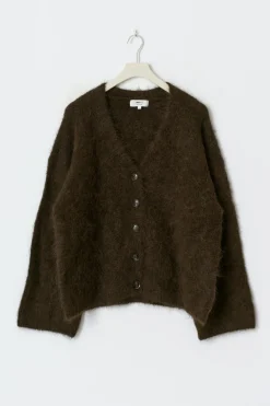 Alpaca blend knitted cardigan
