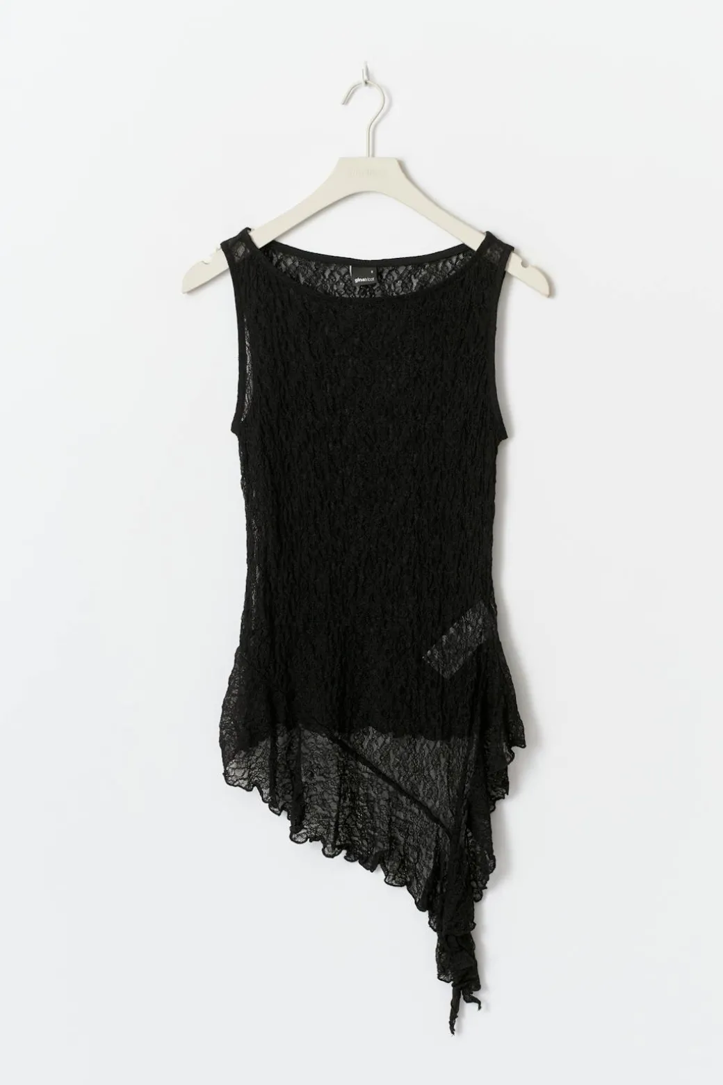 Asymmetric lace top
