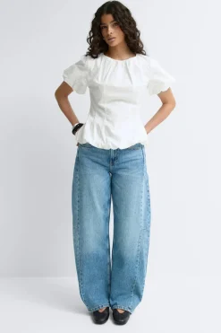 Balloon sleeve blouse