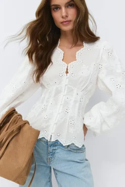 Balloon sleeve blouse
