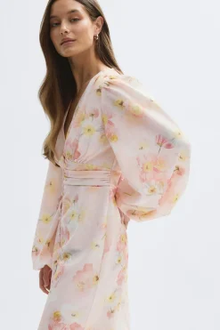Balloon sleeve dress