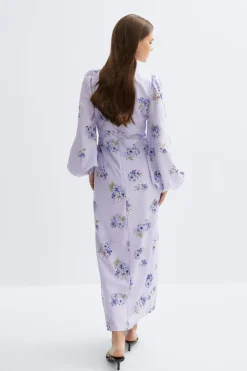Balloon sleeve dress