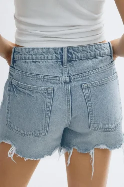 Blue crush denim shorts