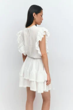 Boho mini skirt