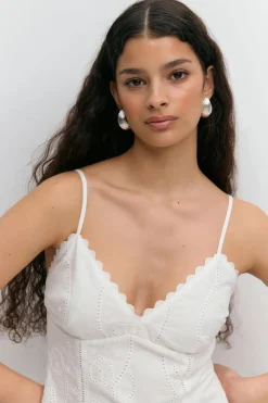 Broderie anglaise midi dress