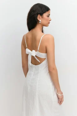 Broderie anglaise midi dress