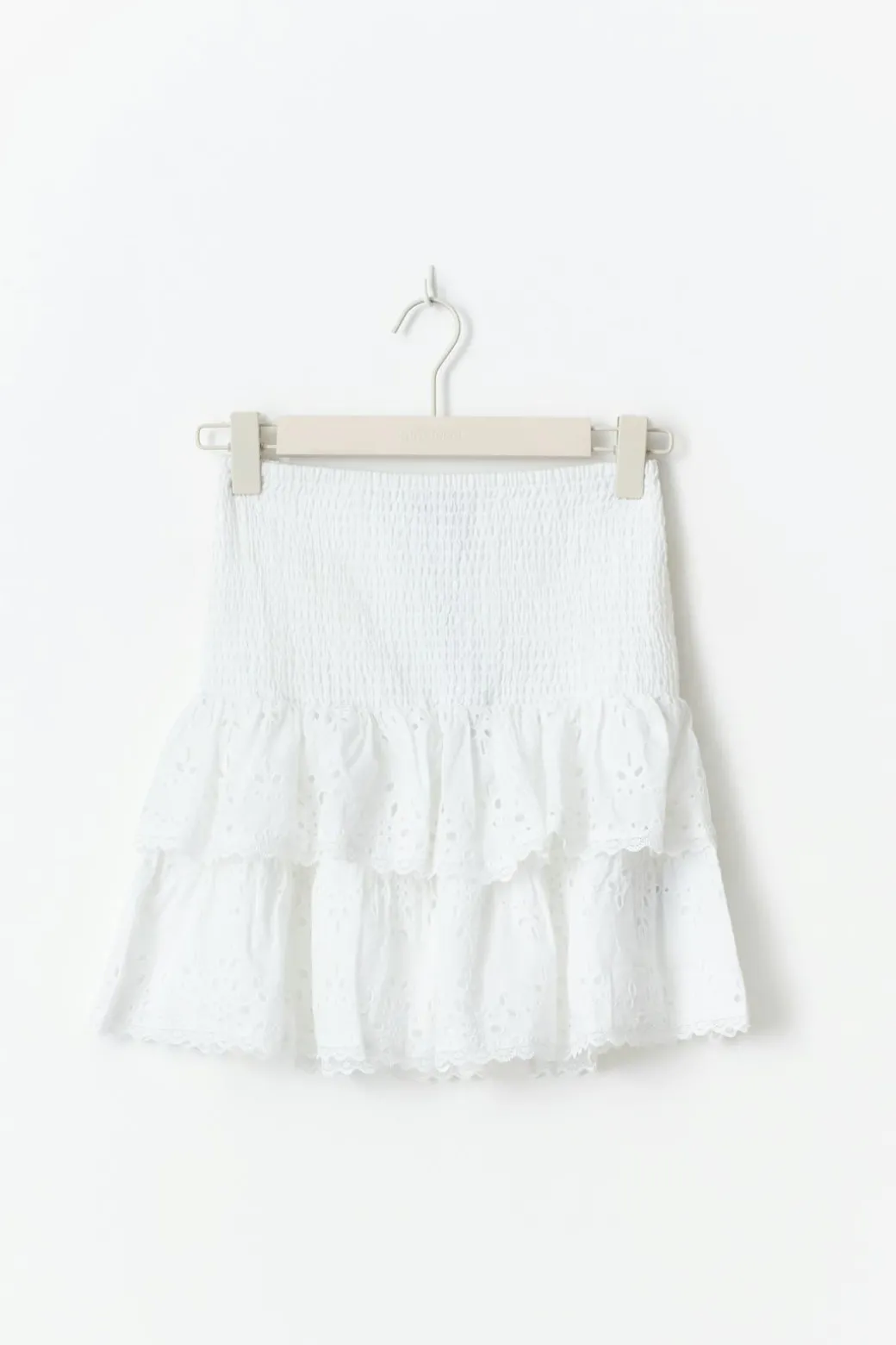 Broderie anglaise mini skirt