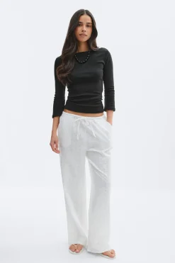 Broderie anglaise trousers