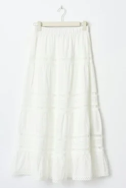 Broderie maxi skirt