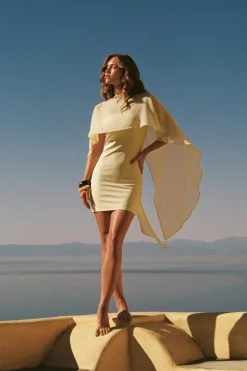 Cape tube dress