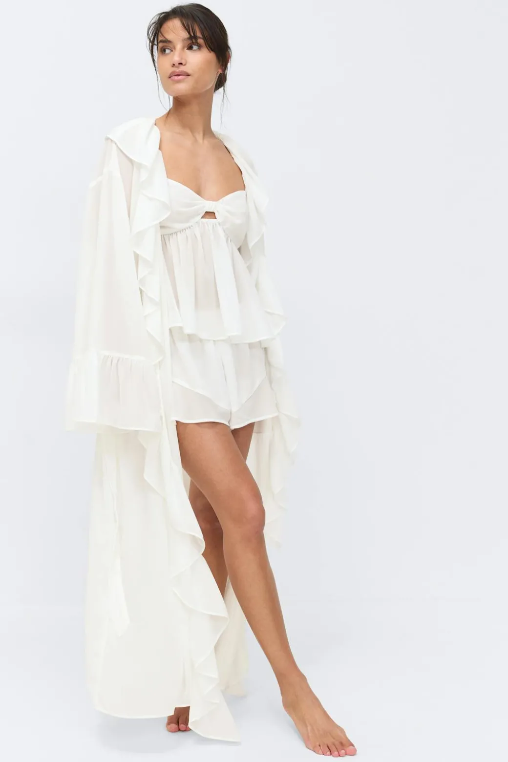 Chiffon loungewear robe
