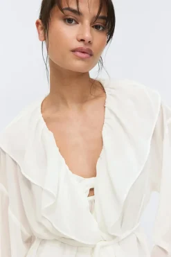 Chiffon loungewear robe