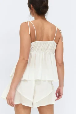 Chiffon loungewear shorts
