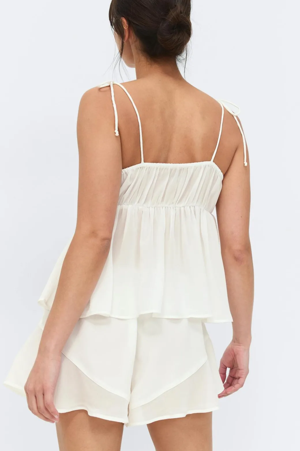 Chiffon loungewear shorts