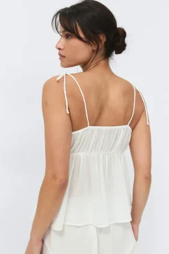 Chiffon loungewear singlet