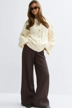 Chunky knitted cable cardigan