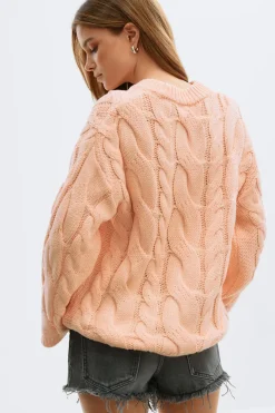 Chunky knitted cable sweater