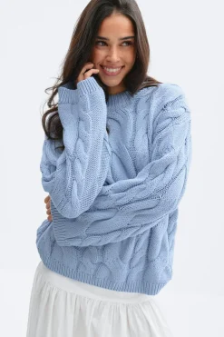 Chunky knitted cable sweater