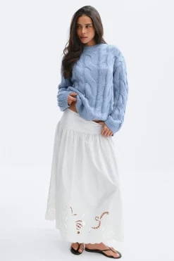 Chunky knitted cable sweater