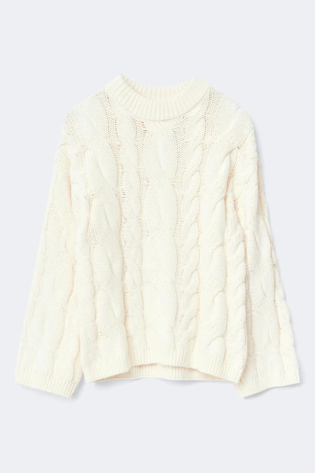 Chunky knitted cable sweater