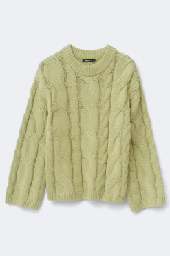 Chunky knitted cable sweater