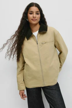 Corduroy collar jacket
