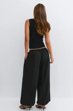 Cotton balloon trousers
