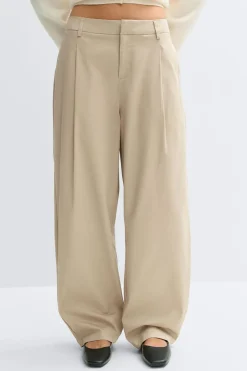Cotton barrel trousers