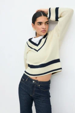 Cotton blend knitted sweater