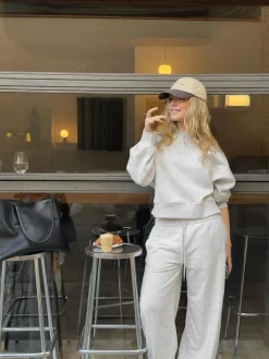 Crop crewneck sweater