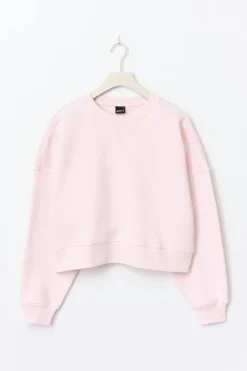 Crop crewneck sweater