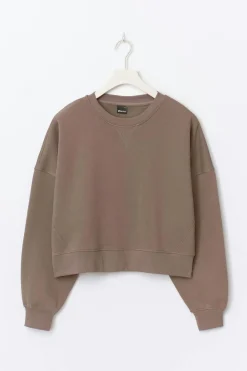 Crop crewneck sweater