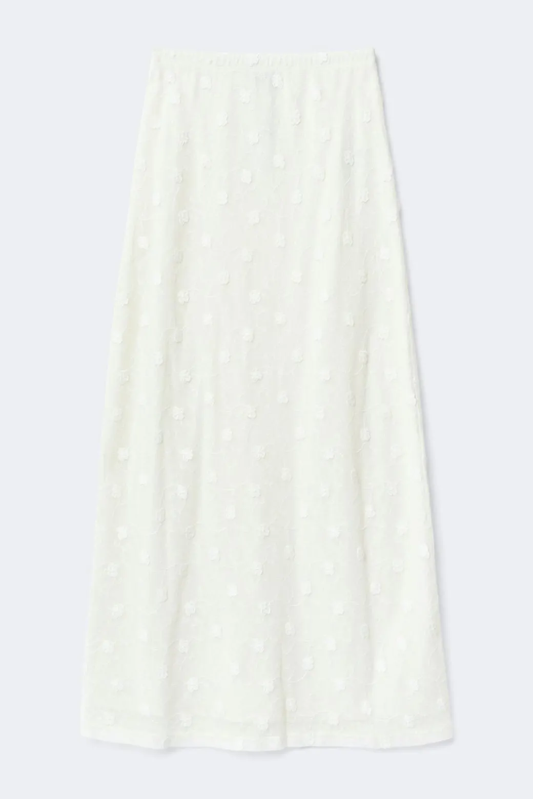 3d floral maxi skirt